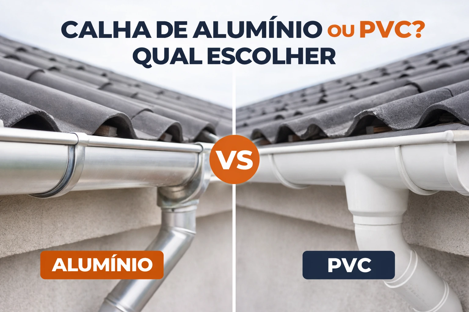 Calha de Alumínio ou PVC
